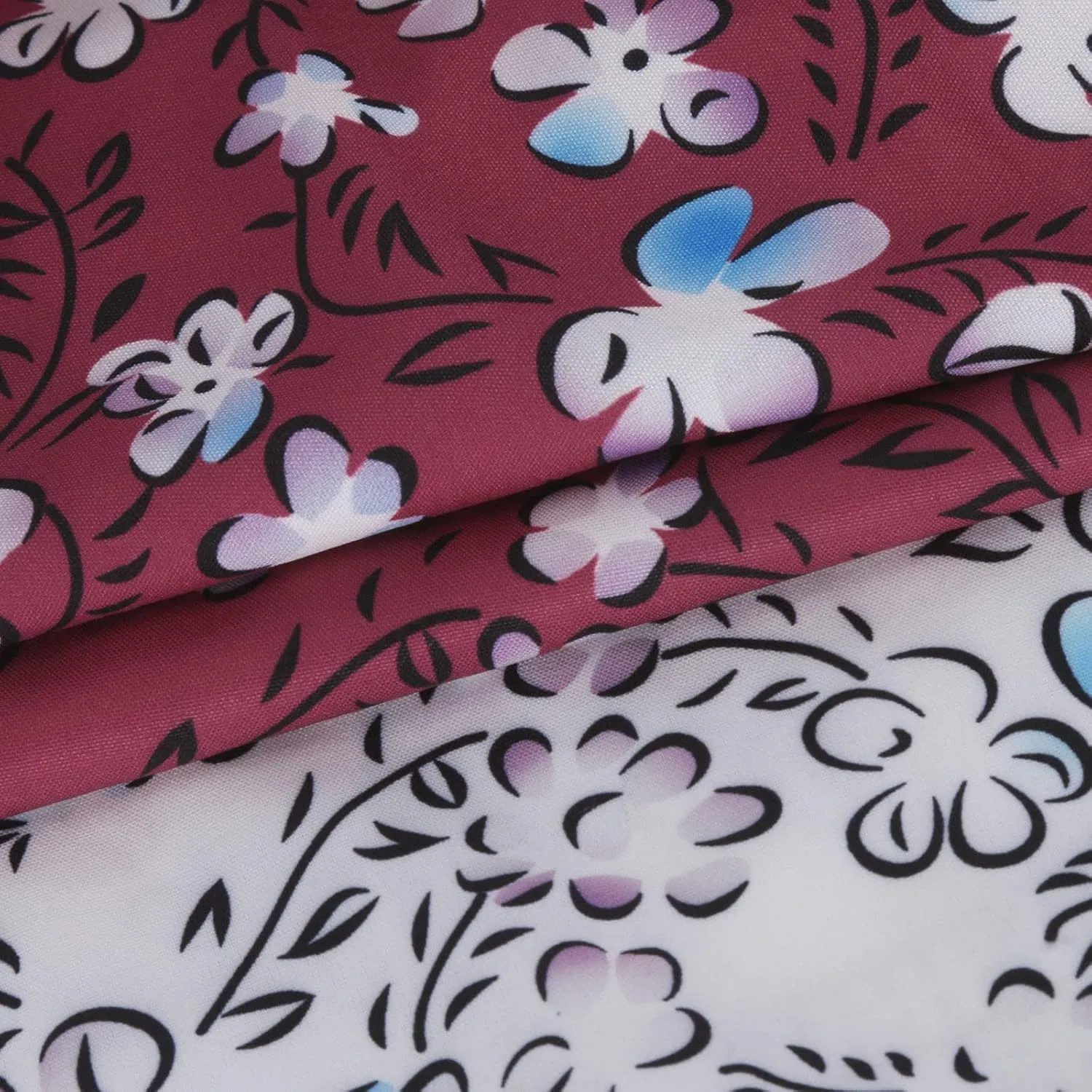 A Line Skirt for Women Bohemian Floral Print Smocked Waist Pleated Ruffle Maxi Skirts Summer Causal Beach Boho Skirt