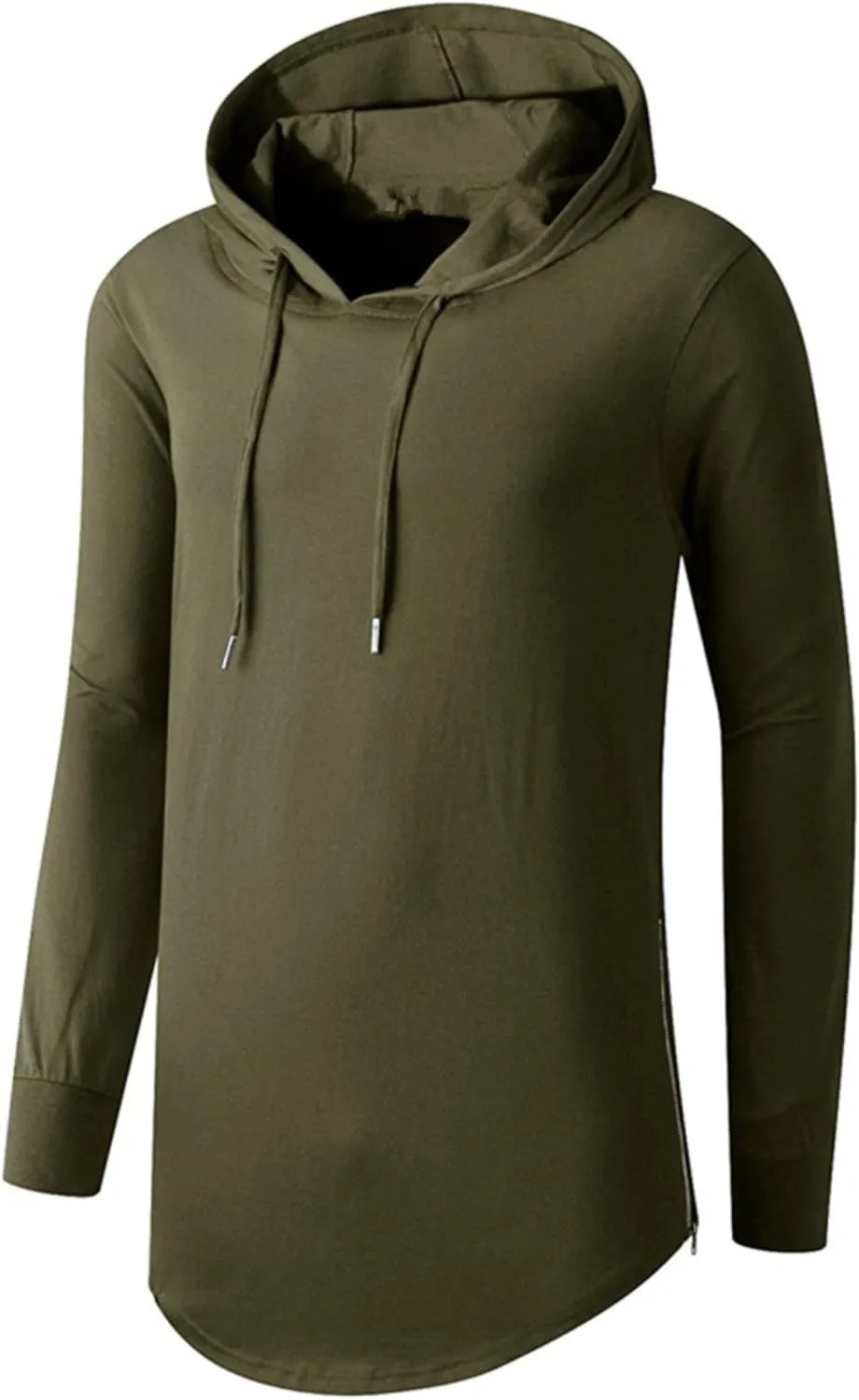 Aiyino Men's Hipster Hip Hop Longline Pullover Hoodies Shirts
