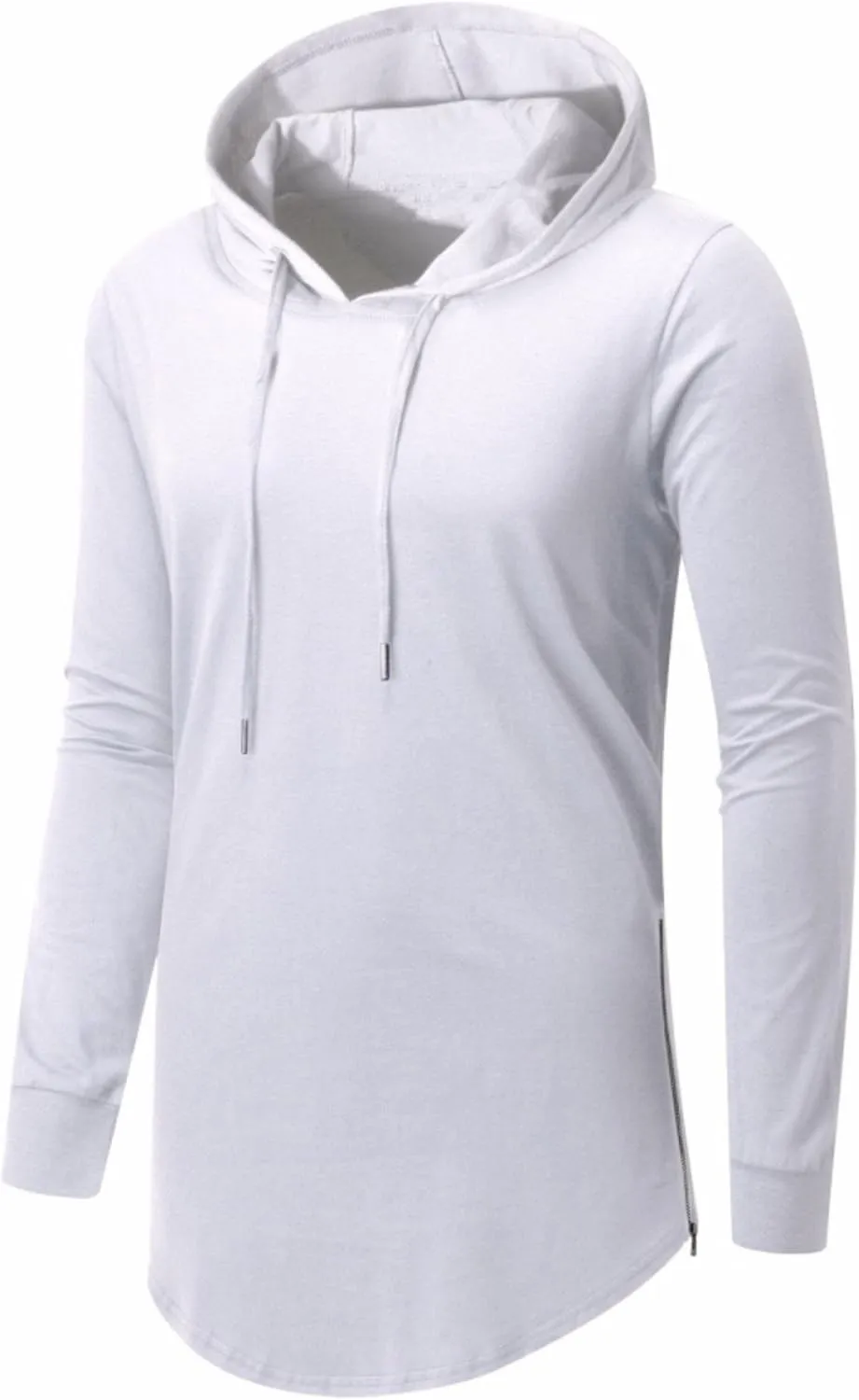 Aiyino Men's Hipster Hip Hop Longline Pullover Hoodies Shirts