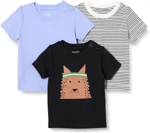 Amazon Essentials Unisex Toddlers and Babies' Short Sleeve T-Shirts, Pack of 3