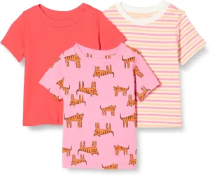 Amazon Essentials Unisex Toddlers and Babies' Short Sleeve T-Shirts, Pack of 3