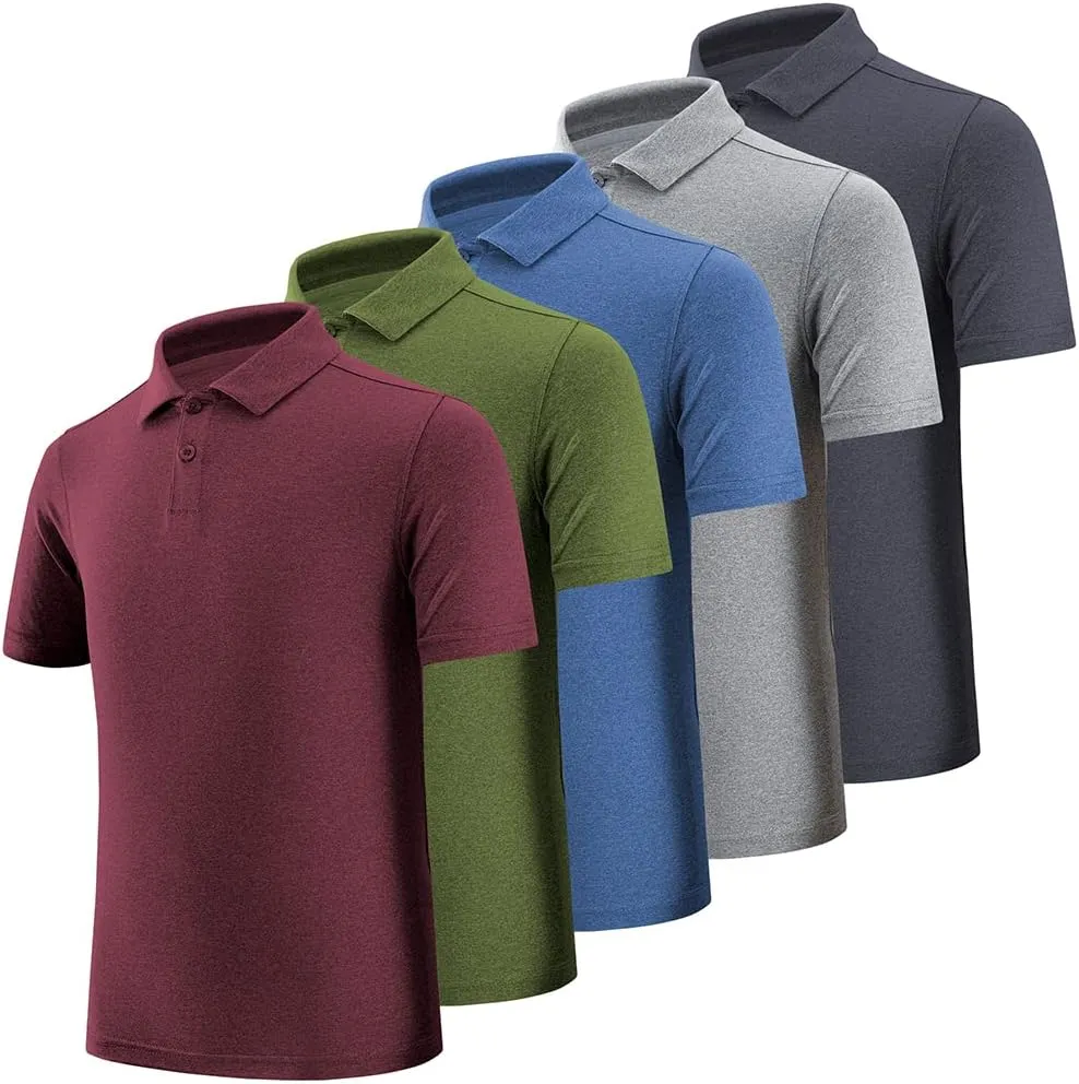 BALENNZ Boy's Golf Polo Shirt School Uniform - Moisture Wicking Athletic Short Sleeve Active Performance Polo Shirts