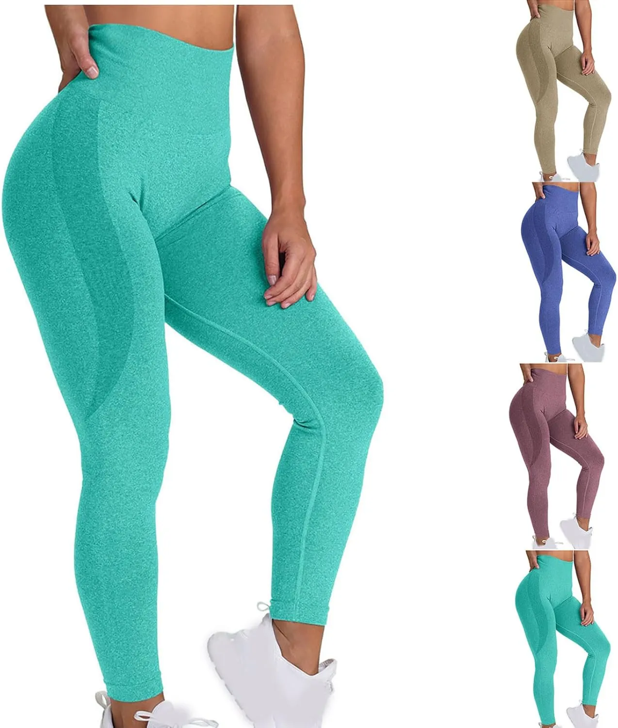 BOXIACEY Compression Leggings for Women 2025 High Waisted Yoga Leggings Tummy Control Workout Leggings Gym Leggings