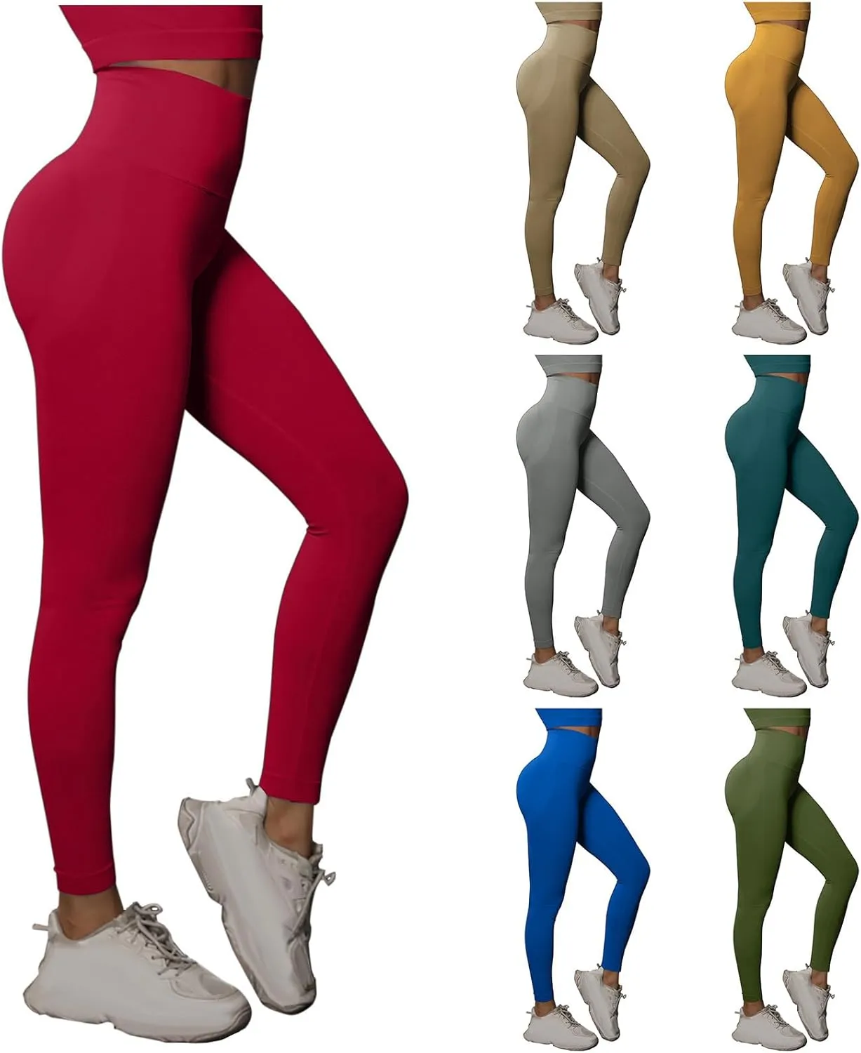 BOXIACEY Compression Leggings for Women 2025 High Waisted Yoga Leggings Tummy Control Workout Leggings Gym Leggings