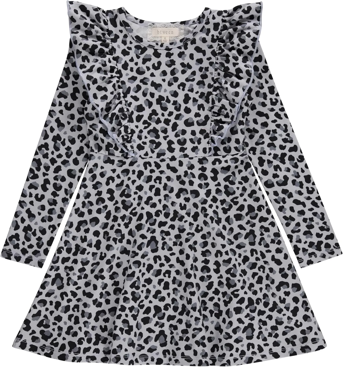 BTween Girls Long Sleeve Dresses, 3 Pack Soft Cotton Casual Dresses for Kids
