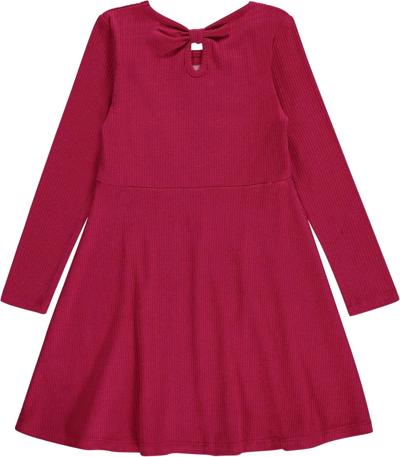 BTween Girls Long Sleeve Dresses, 3 Pack Soft Cotton Casual Dresses for Kids