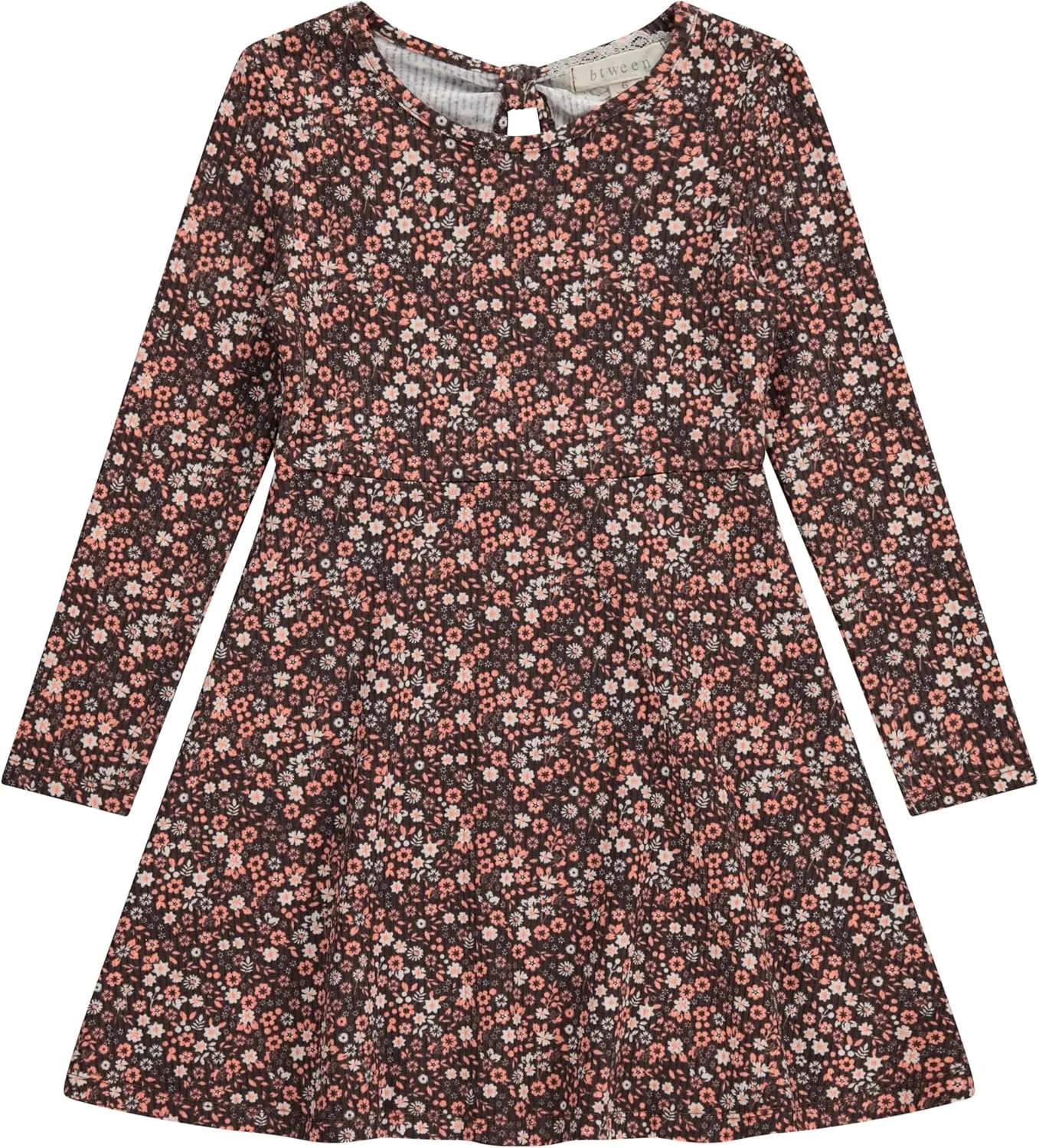 BTween Girls Long Sleeve Dresses, 3 Pack Soft Cotton Casual Dresses for Kids