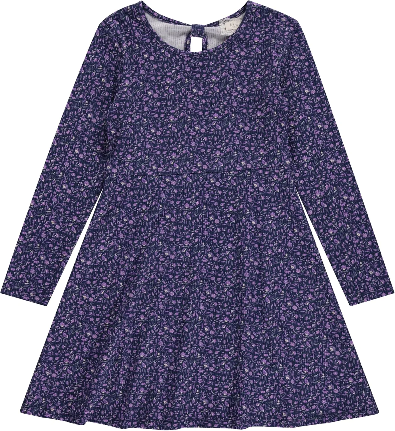 BTween Girls Long Sleeve Dresses, 3 Pack Soft Cotton Casual Dresses for Kids