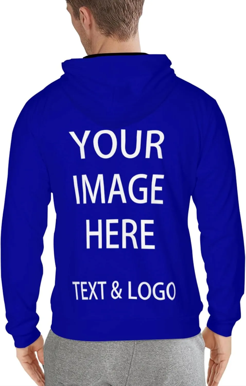 Bulk Custom Zip Up Hoodies Personalized Sweatshirts Unisex Add Your Text Photo Customize Hoodie