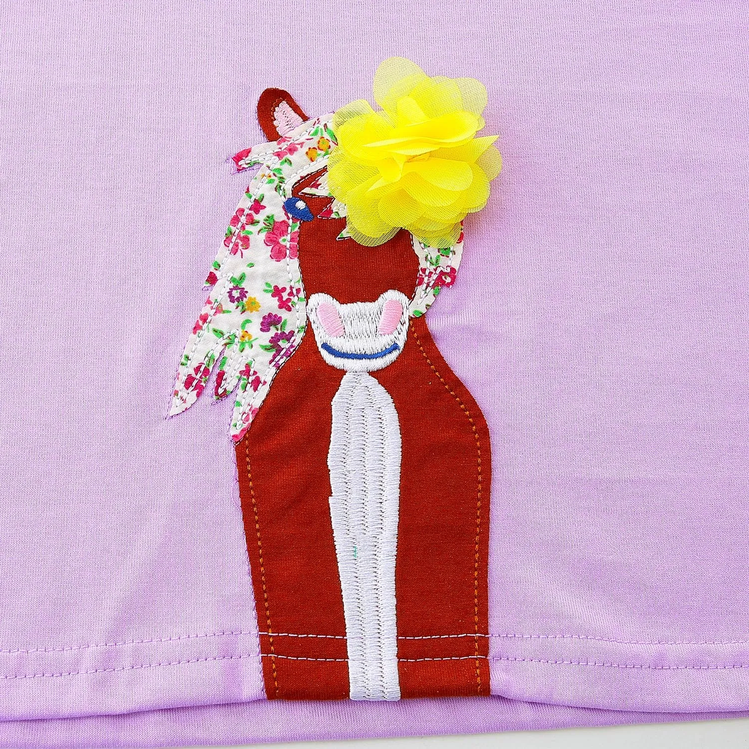 Bumeex Girl's Long Sleeve Dresses Cotton Christmas Cute Embroidery Applique Swing A-Line Casual Tunic Playwear 2-13 Years