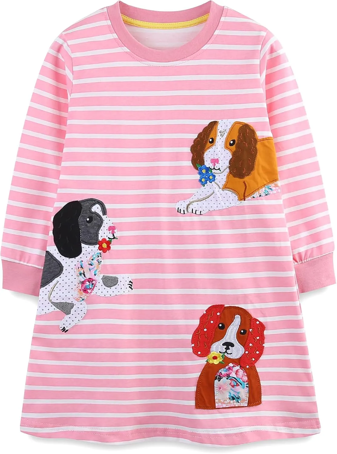 Bumeex Toddler Girl's Long Sleeve Dresses 2-7Y