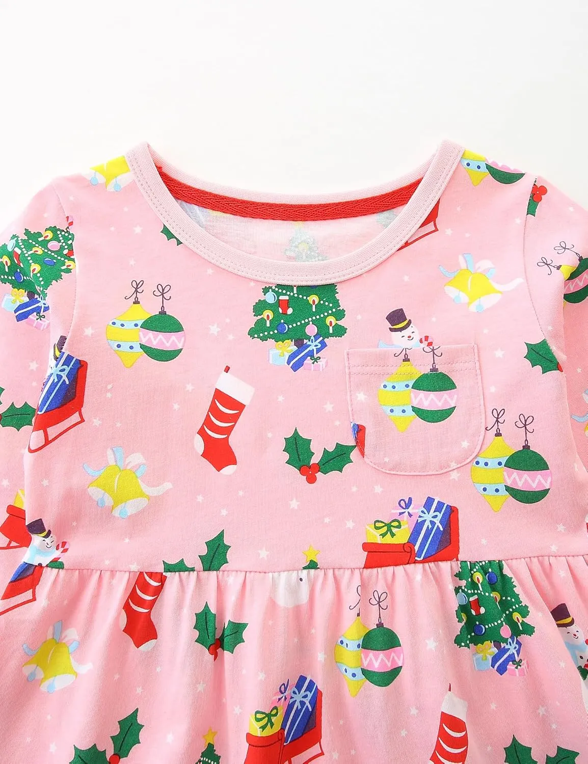 Bumeex Toddler Girl's Long Sleeve Dresses 2-7Y