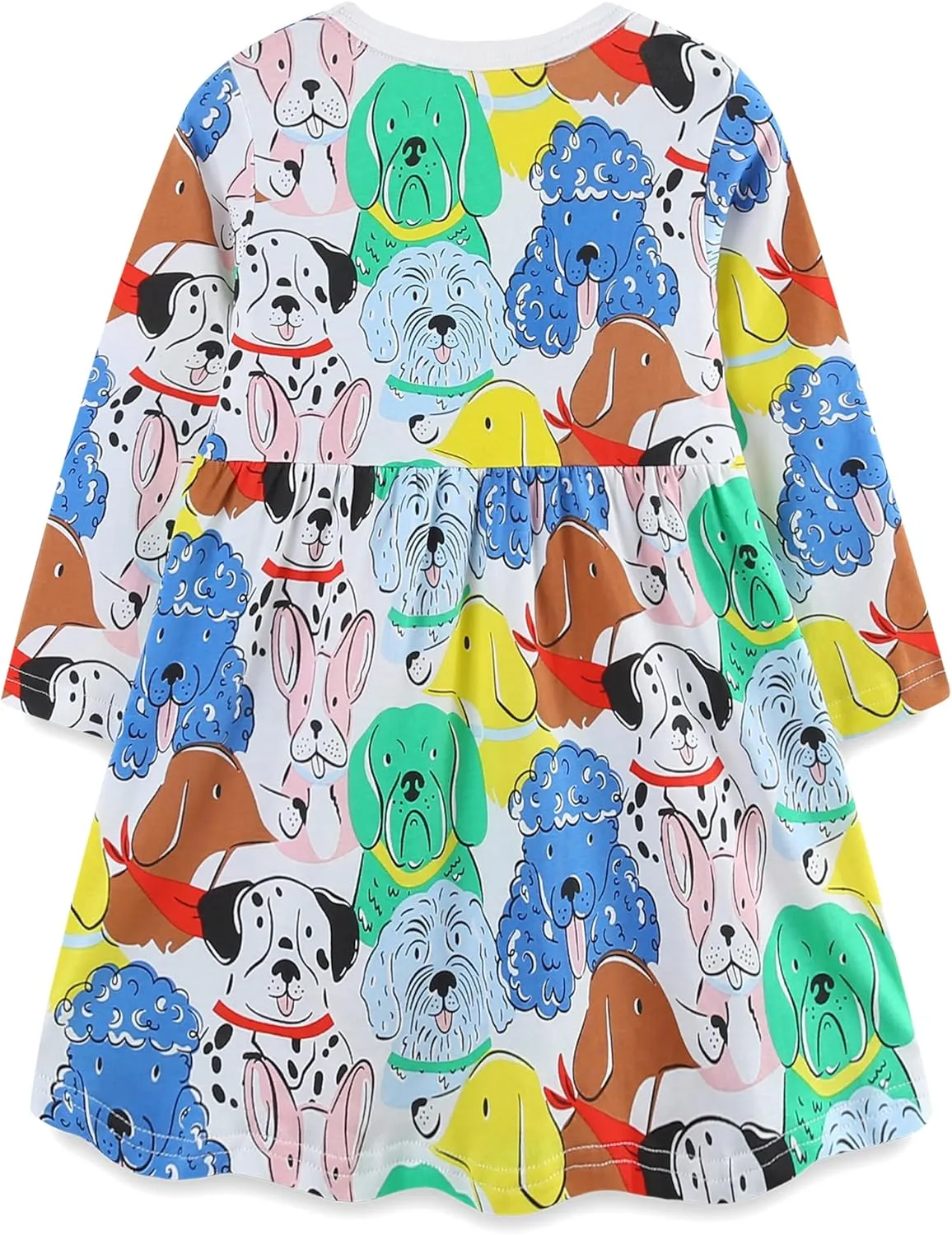 Bumeex Toddler Girl's Long Sleeve Dresses 2-7Y
