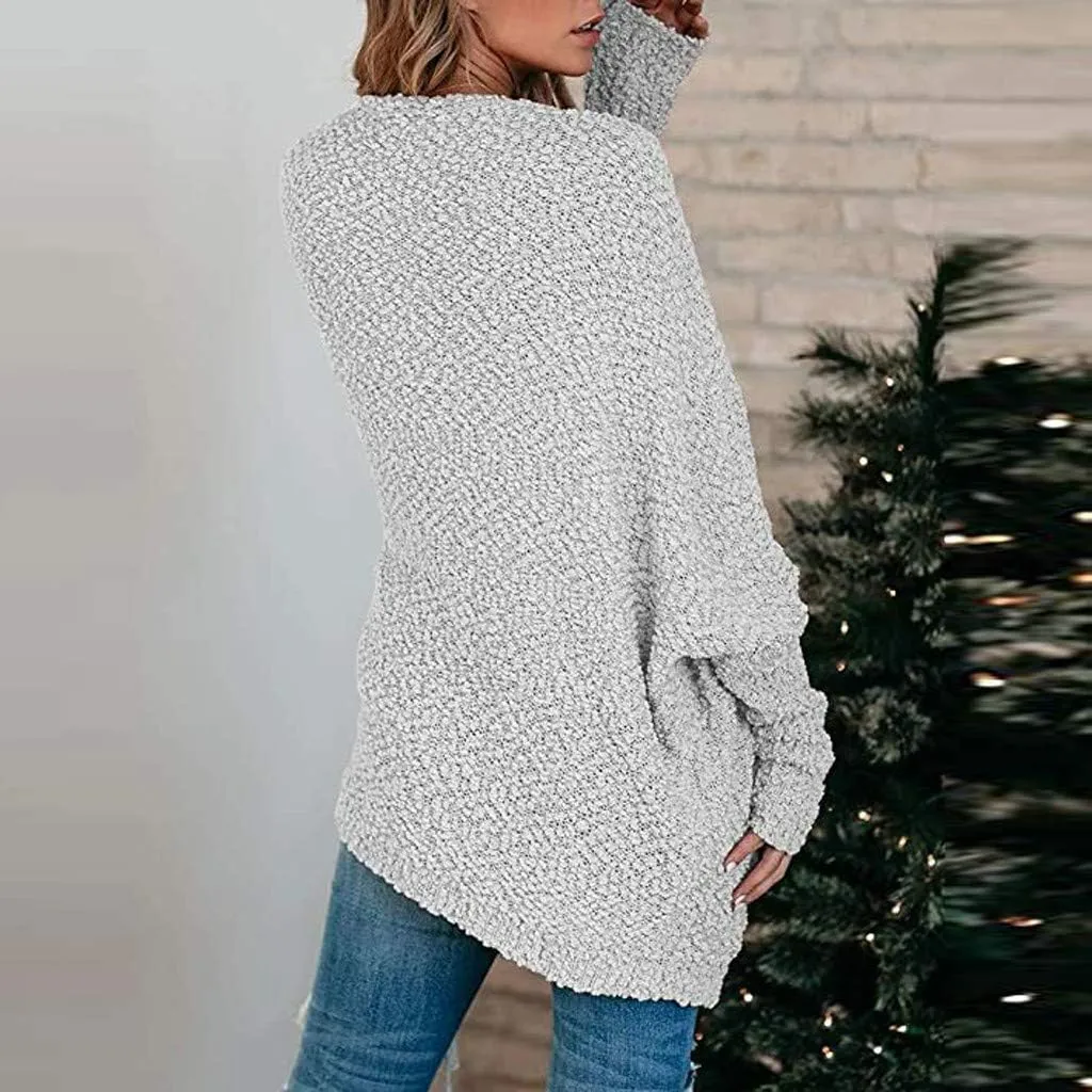 Cardigan Sweaters for Women Chunky Popcorn Oversized Open Front Boyfriend Batwing Long Sleeve Fuzzy Knit Sweaters