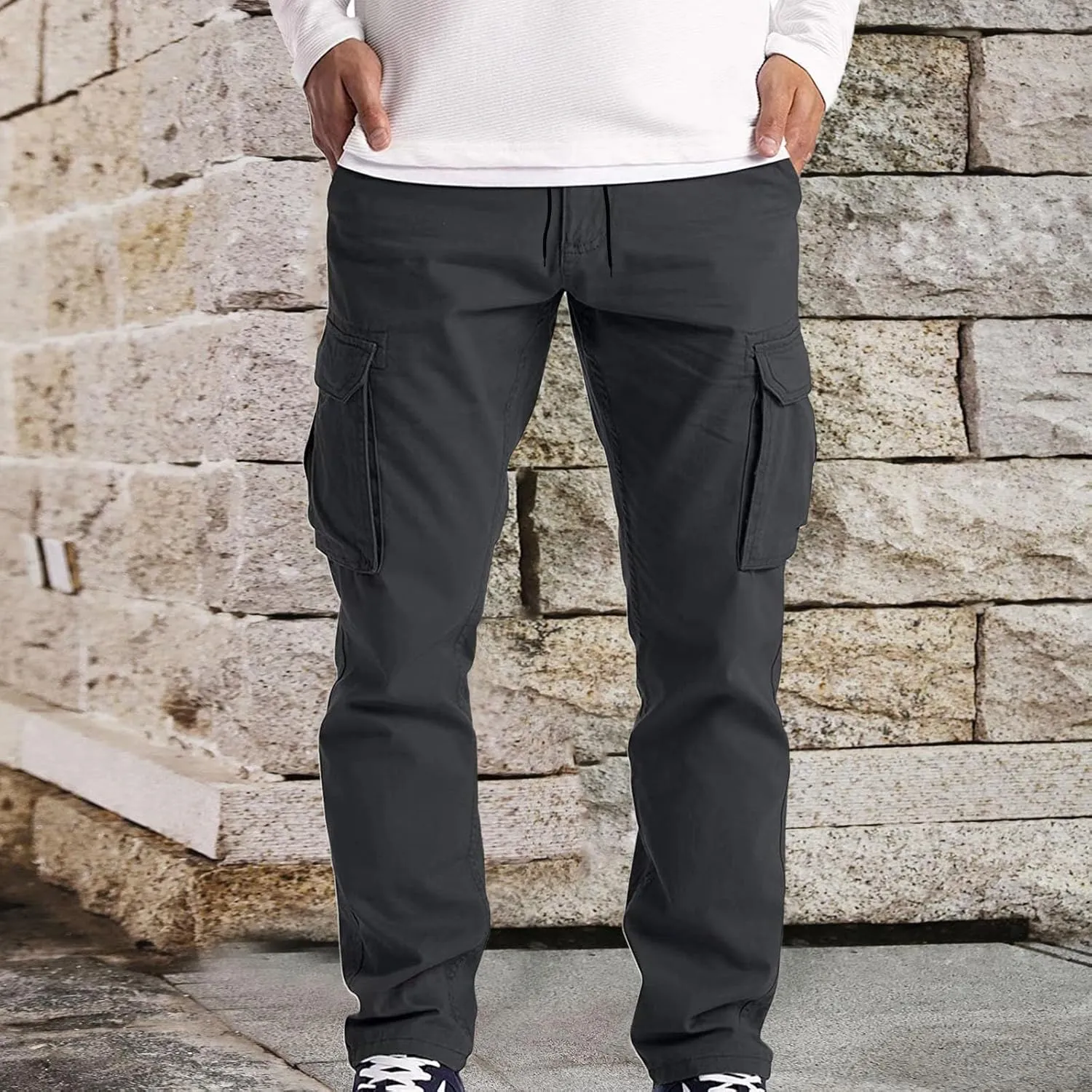 Cargo Pants for Men Relaxed Fit Mens Cargo Pants Men's Cargo Pants Summer Lightweight Joggers Sweatpants with Pokcets
