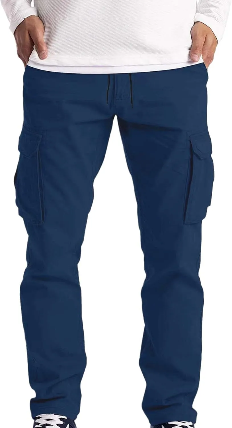 Cargo Pants for Men Relaxed Fit Mens Cargo Pants Men's Cargo Pants Summer Lightweight Joggers Sweatpants with Pokcets