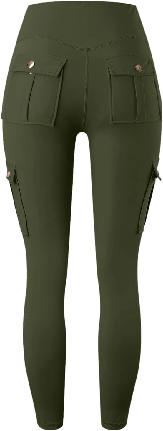 Cargo Yoga Leggings with Pockets for Women Leggings Workout Leggings for Women Butt Lifting Gym Yoga Leggings