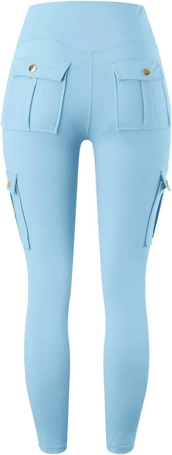 Cargo Yoga Leggings with Pockets for Women Leggings Workout Leggings for Women Butt Lifting Gym Yoga Leggings