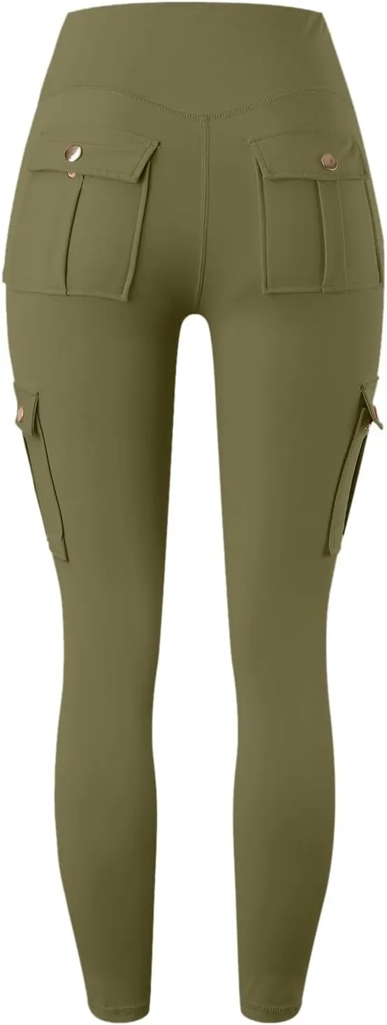 Cargo Yoga Leggings with Pockets for Women Leggings Workout Leggings for Women Butt Lifting Gym Yoga Leggings