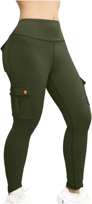 Cargo Yoga Leggings with Pockets for Women Leggings Workout Leggings for Women Butt Lifting Gym Yoga Leggings