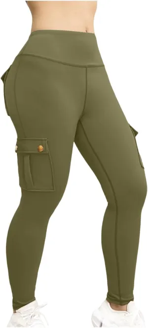 Cargo Yoga Leggings with Pockets for Women Leggings Workout Leggings for Women Butt Lifting Gym Yoga Leggings