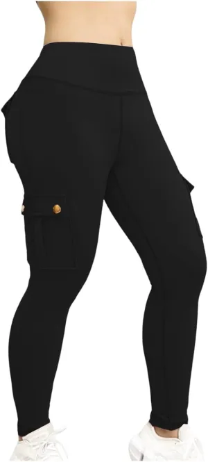Cargo Yoga Leggings with Pockets for Women Leggings Workout Leggings for Women Butt Lifting Gym Yoga Leggings