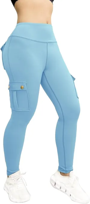 Cargo Yoga Leggings with Pockets for Women Leggings Workout Leggings for Women Butt Lifting Gym Yoga Leggings