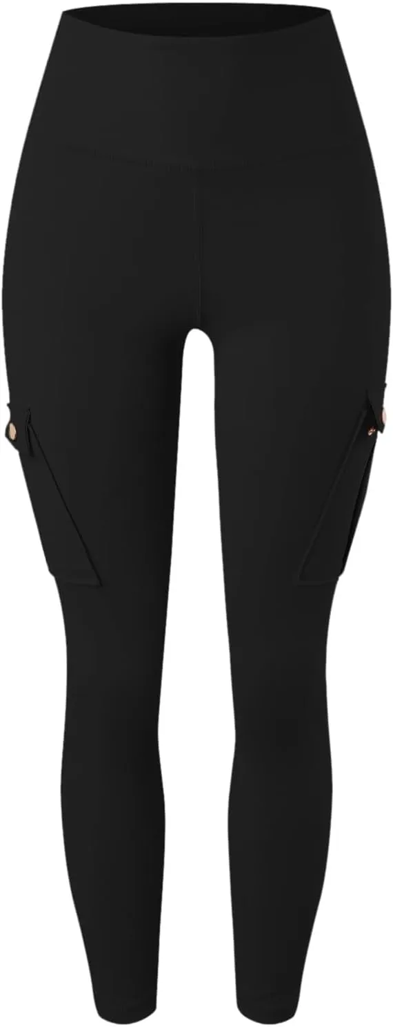 Cargo Yoga Leggings with Pockets for Women Leggings Workout Leggings for Women Butt Lifting Gym Yoga Leggings