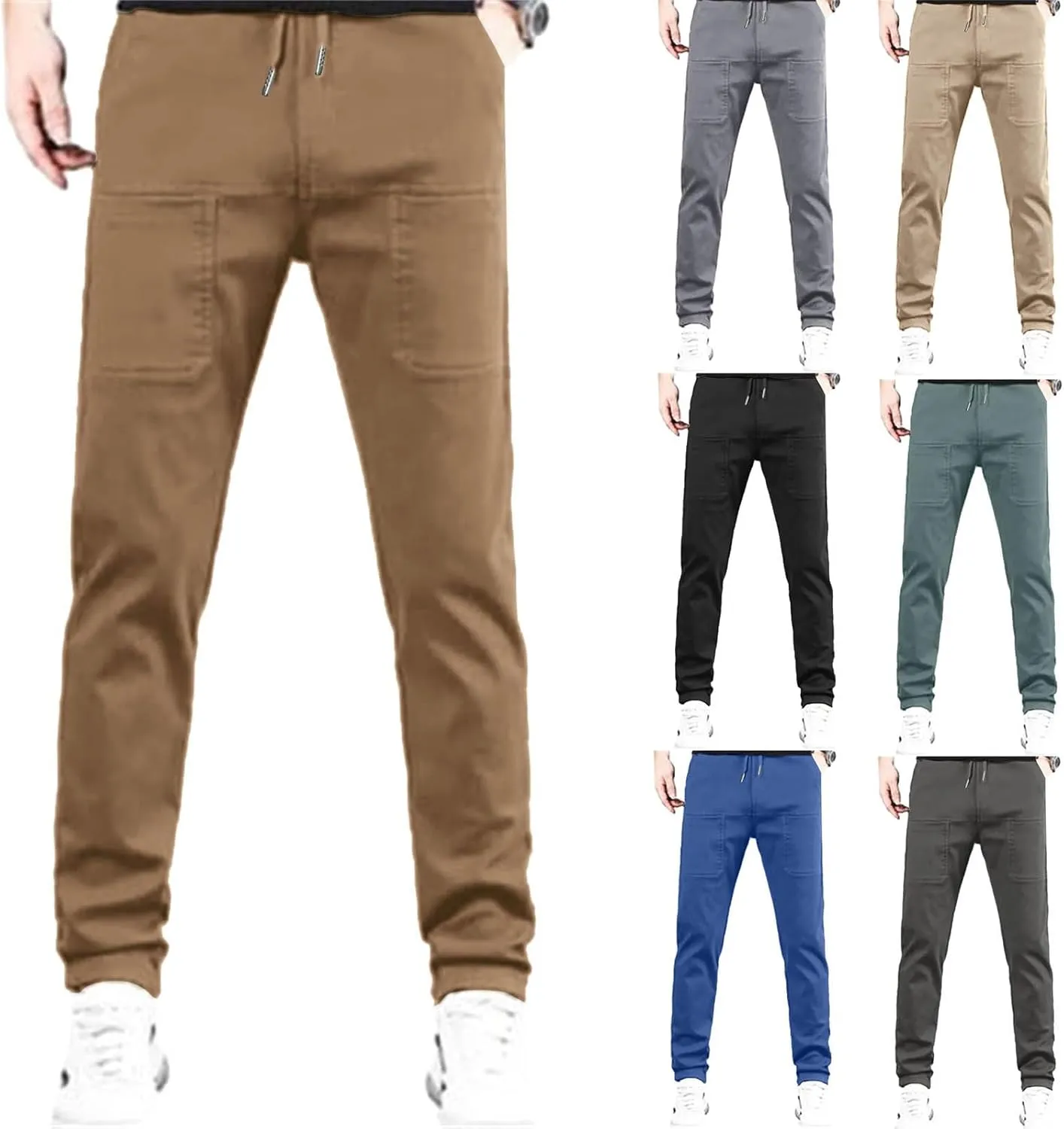Cathalem Cargo Pants for Men High Stretch Multi-Pocket Durable Cargo Pants Mens Breathable Comfy Hiking Cargo Pants