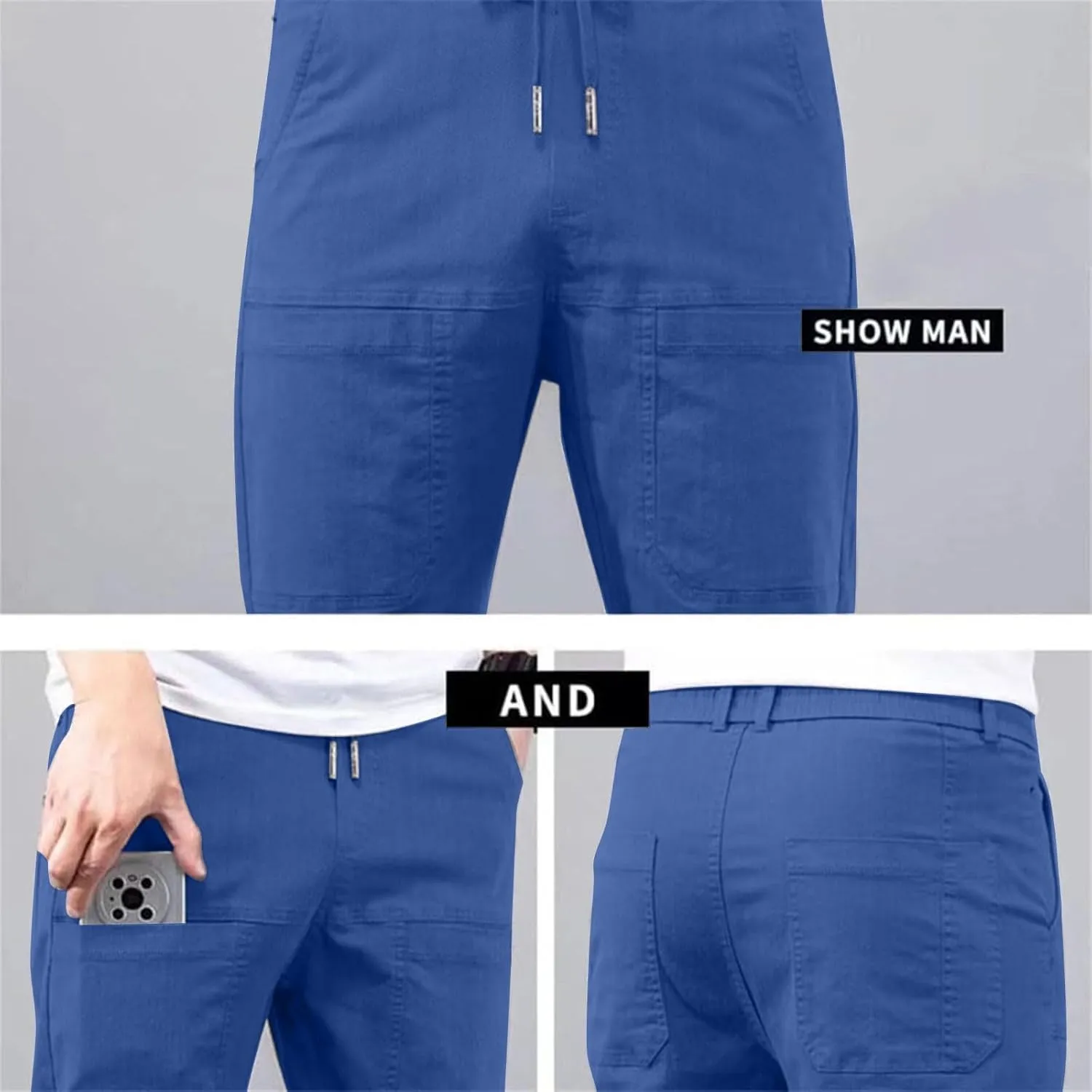 Cathalem Cargo Pants for Men High Stretch Multi-Pocket Durable Cargo Pants Mens Breathable Comfy Hiking Cargo Pants