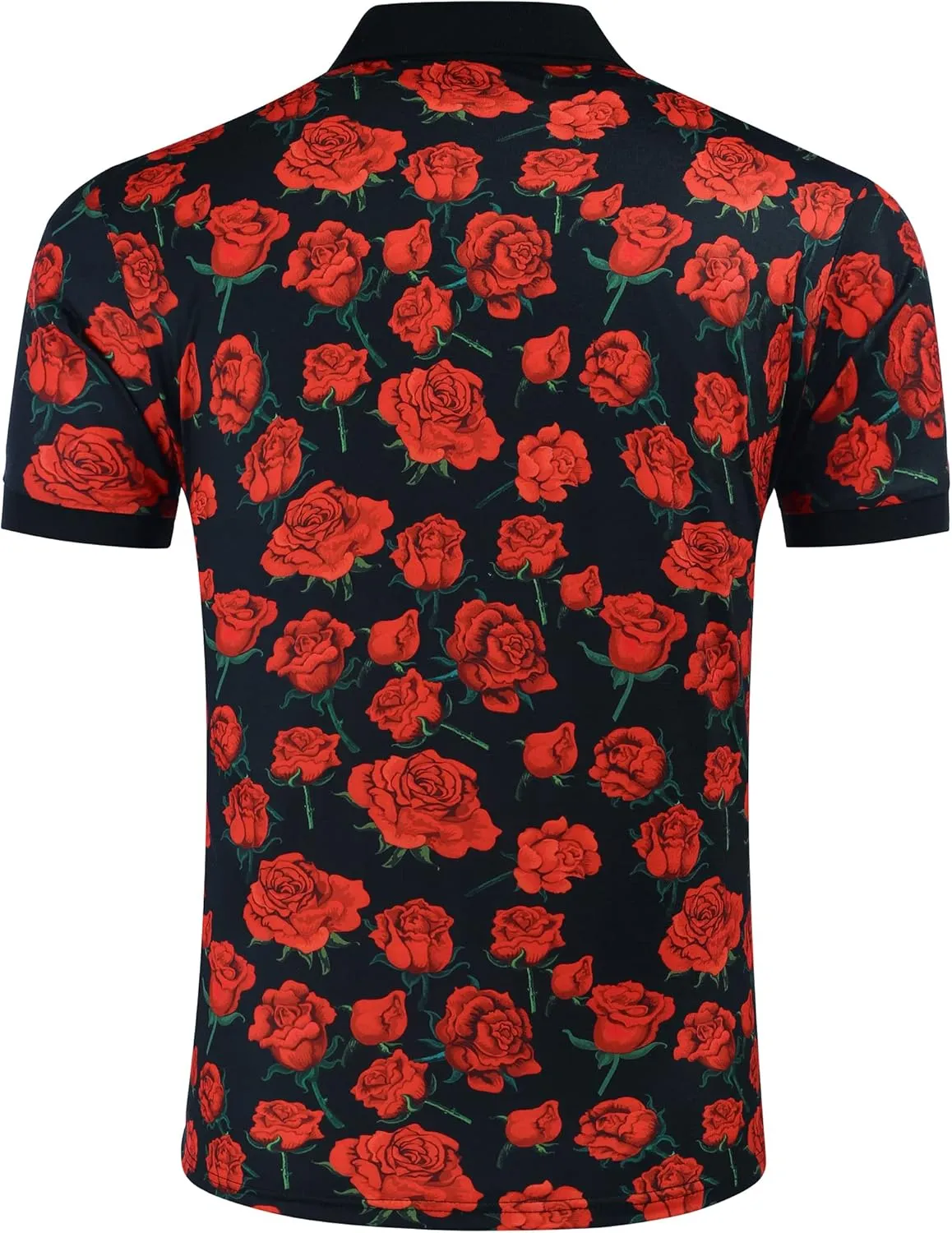 COOFANDY Mens Casual Short Sleeve Polo Shirts Slim Fit Paisley Polo T Shirts Floral Print Shirt