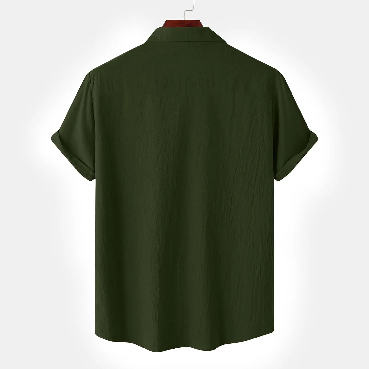 Cotton Linen Shirts for Men 2025 Summer Short Sleeve Button Down T-Shirt Business Work Beach Tee Tops Dress Shirts