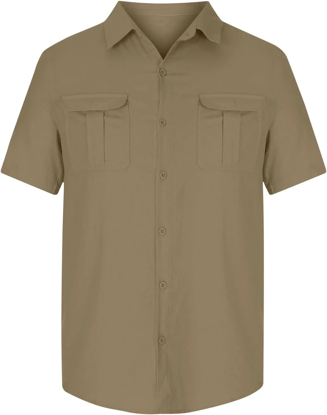 Cotton Linen Shirts for Men 2025 Summer Short Sleeve Button Down T-Shirt Business Work Beach Tee Tops Dress Shirts