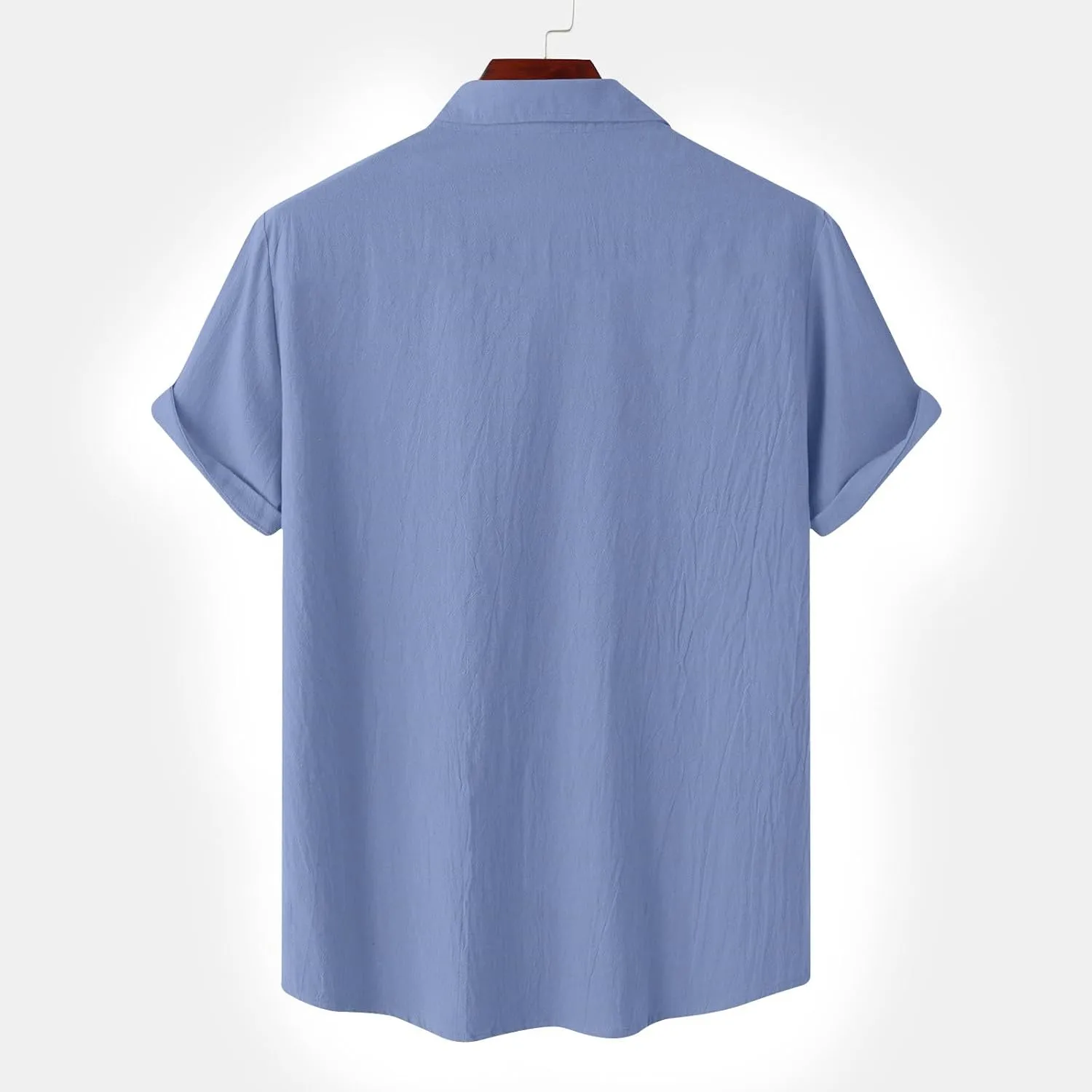 Cotton Linen Shirts for Men 2025 Summer Short Sleeve Button Down T-Shirt Business Work Beach Tee Tops Dress Shirts