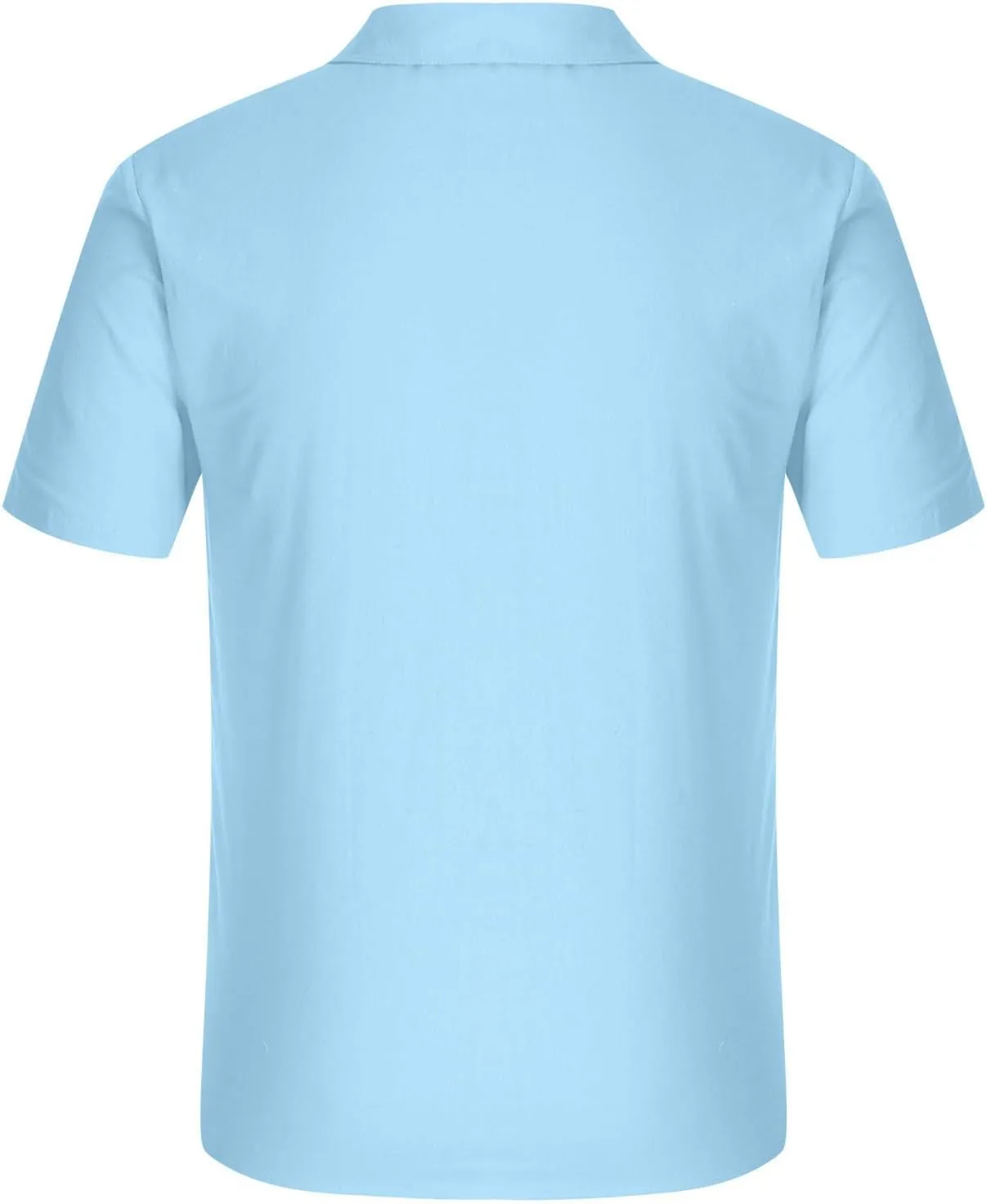 Cotton Linen Shirts for Men 2025 Summer Short Sleeve Button Down T-Shirt Business Work Beach Tee Tops Dress Shirts