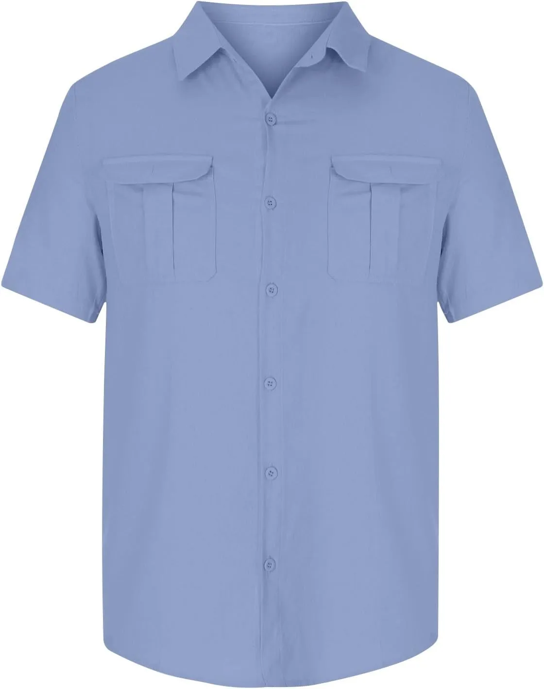 Cotton Linen Shirts for Men 2025 Summer Short Sleeve Button Down T-Shirt Business Work Beach Tee Tops Dress Shirts