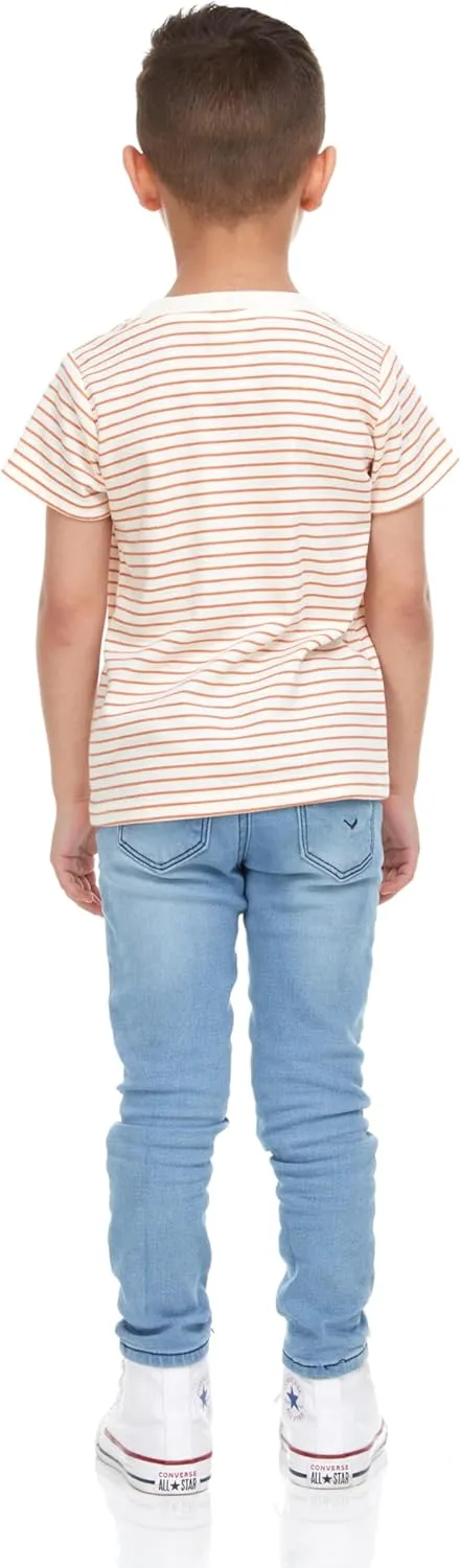 Cudlie 5-Pack Toddler/Baby Boy Short Sleeve Shirts - Premium Quality T-Shirt Tops