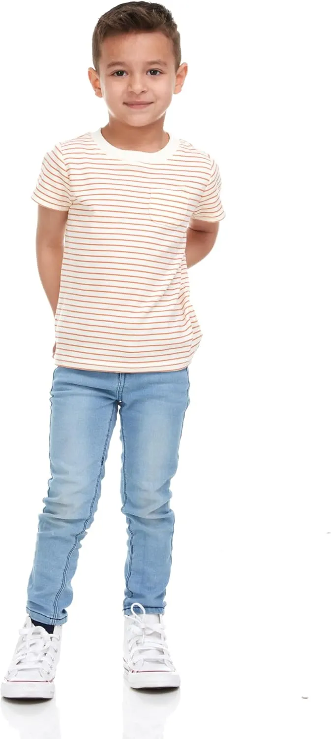 Cudlie 5-Pack Toddler/Baby Boy Short Sleeve Shirts - Premium Quality T-Shirt Tops