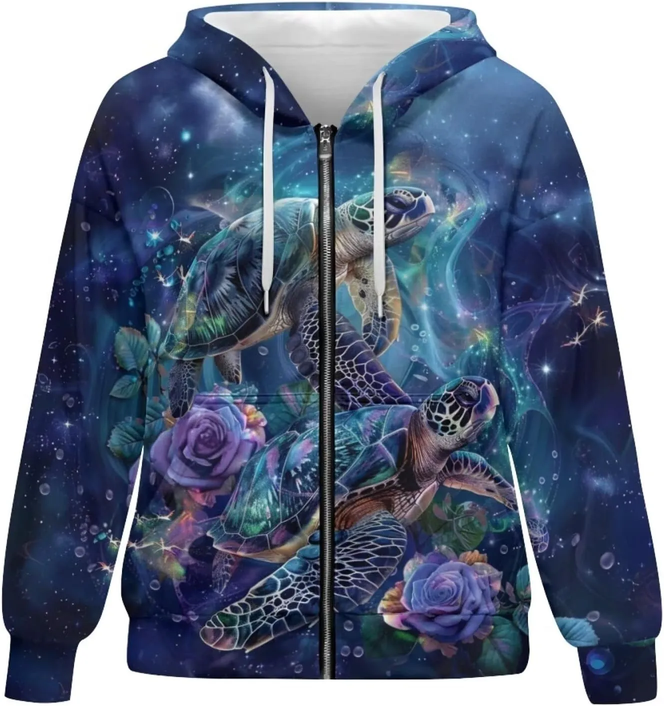 DISNIMO Cute Zip Up Hoodies for Women Y2K Jacket Graphic Sweatshirt Size XS-XL