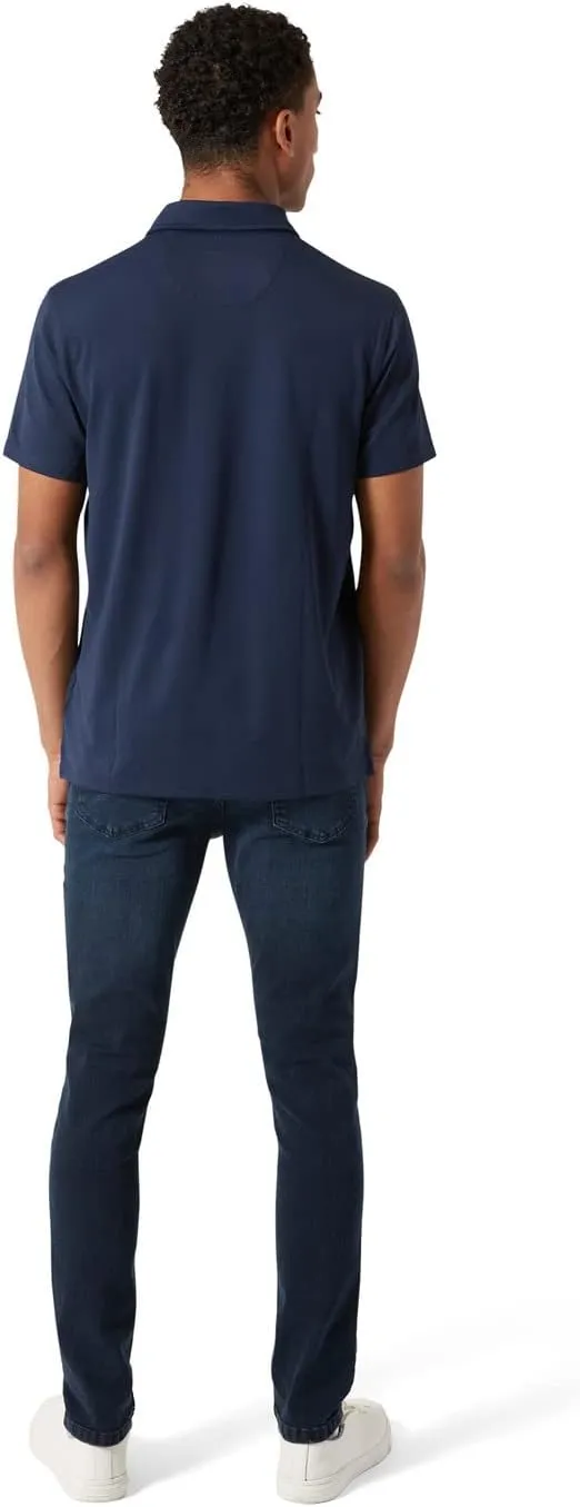 DKNY Mens Polo Shirts - Short Sleeve Quick Dri Fit Golf Polo Shirts for Mens | Performance Men's Polo Shirts with Pocket