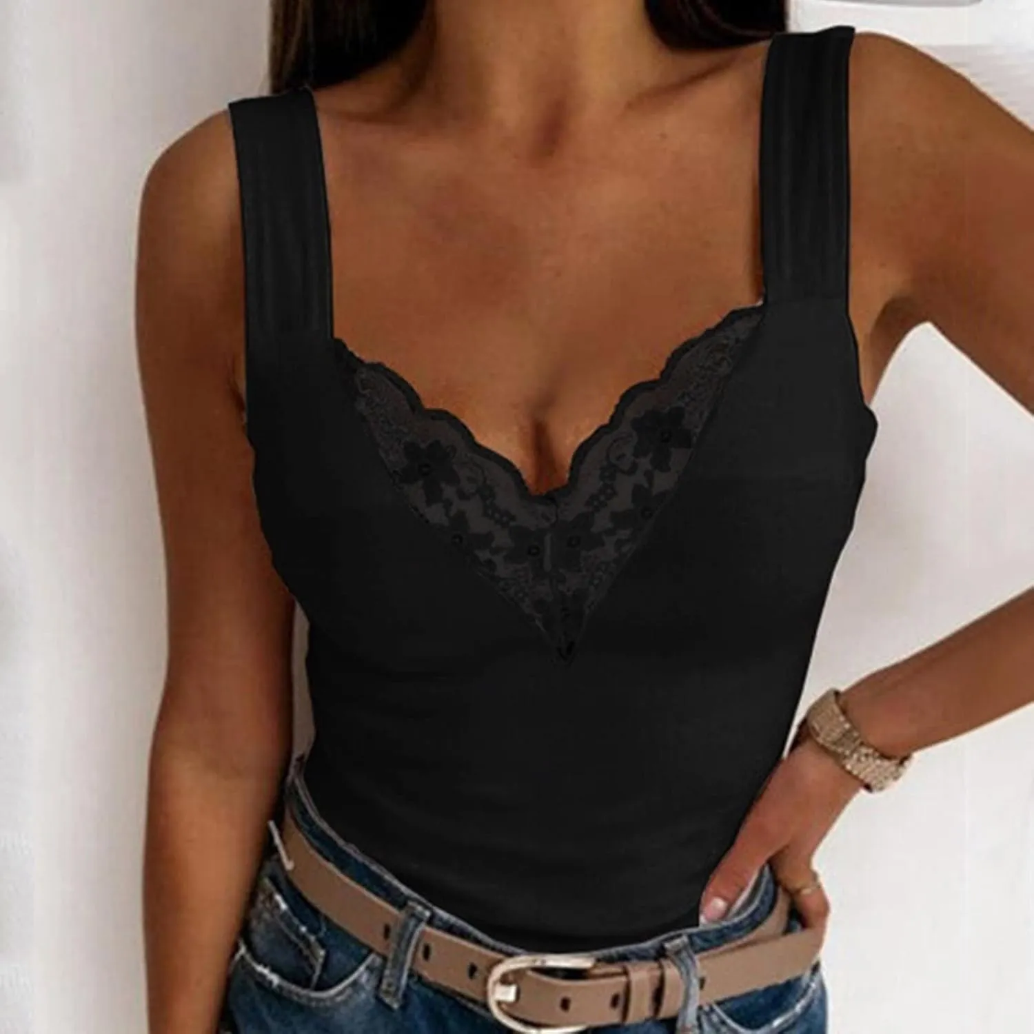 Dressy Business Tank Top for Women 2025 Going Out Solid Casual Trendy Sleeveless Fashion Blouses Sexy Work Loose Cute