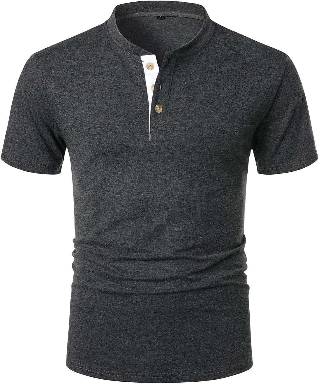 FANARCHER Mens Henley Short Sleeve T-Shirts Casual Tee Shirts Cotton Summer Tops