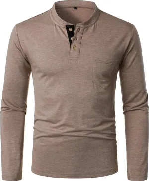 FANARCHER Mens Henley Short Sleeve T-Shirts Casual Tee Shirts Cotton Summer Tops