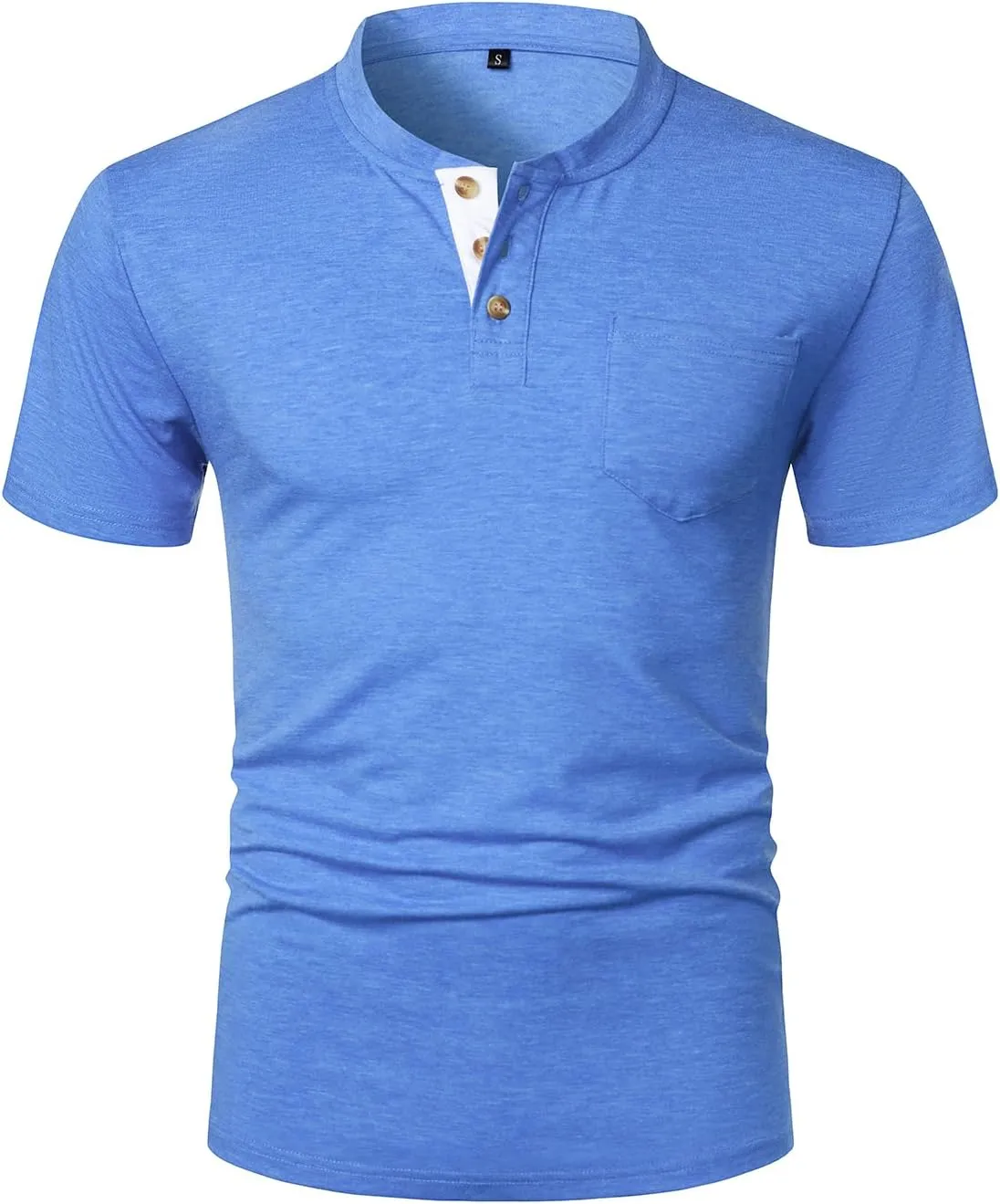 FANARCHER Mens Henley Short Sleeve T-Shirts Casual Tee Shirts Cotton Summer Tops