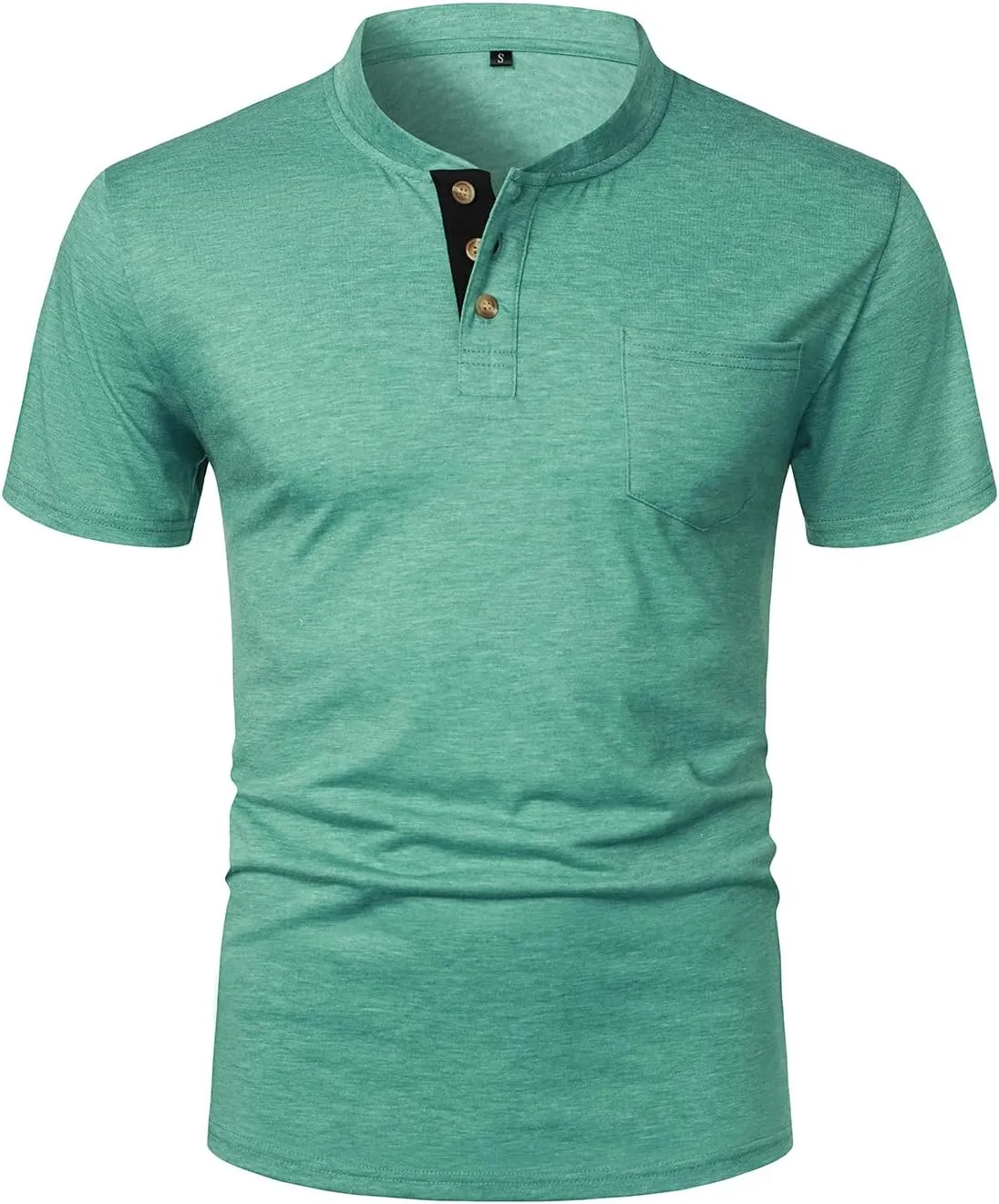 FANARCHER Mens Henley Short Sleeve T-Shirts Casual Tee Shirts Cotton Summer Tops