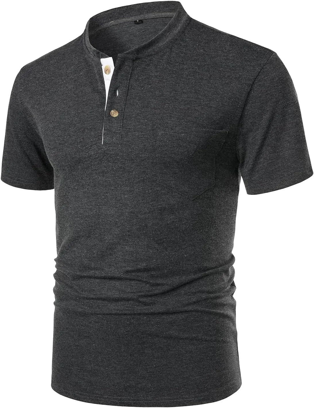 FANARCHER Mens Henley Short Sleeve T-Shirts Casual Tee Shirts Cotton Summer Tops