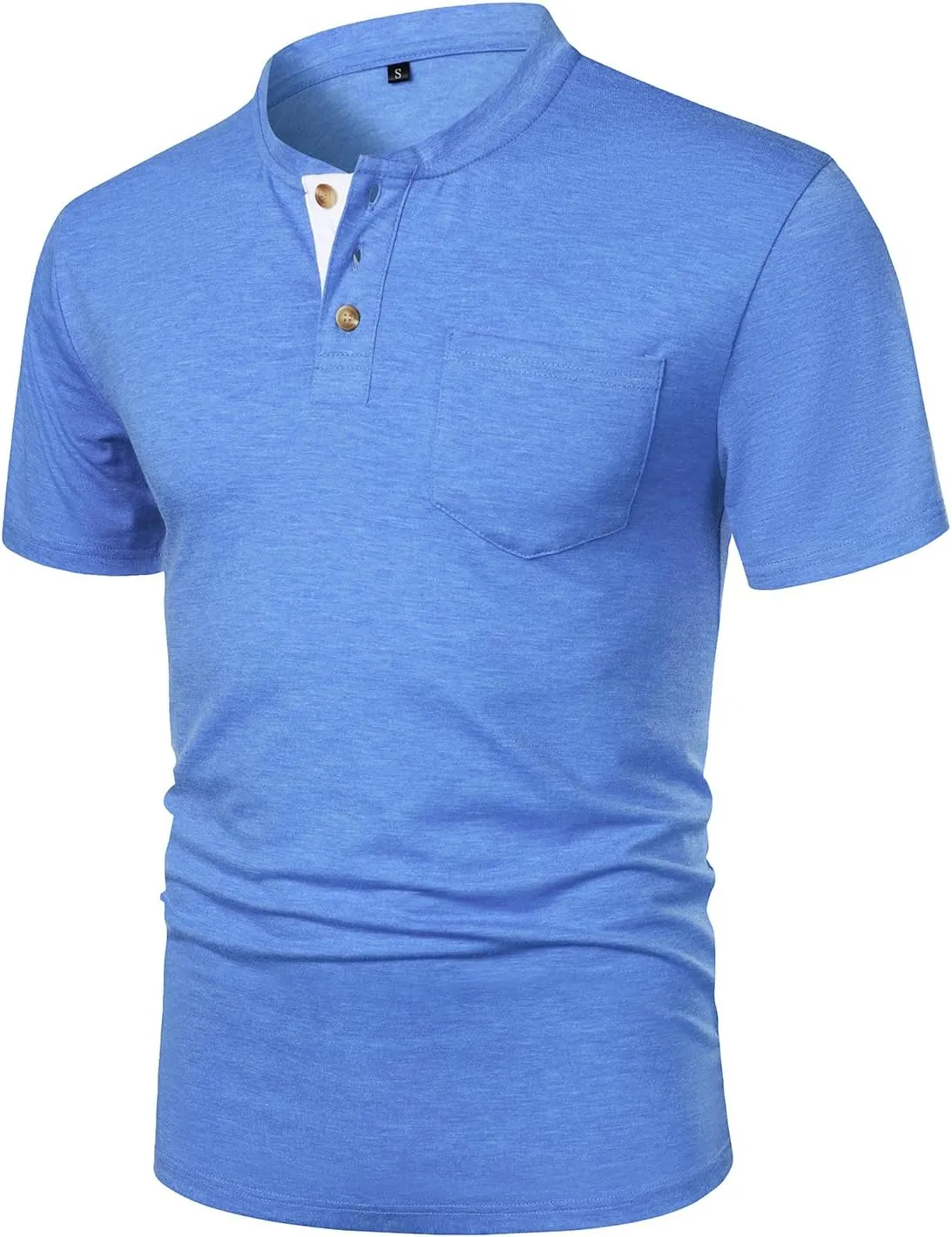 FANARCHER Mens Henley Short Sleeve T-Shirts Casual Tee Shirts Cotton Summer Tops