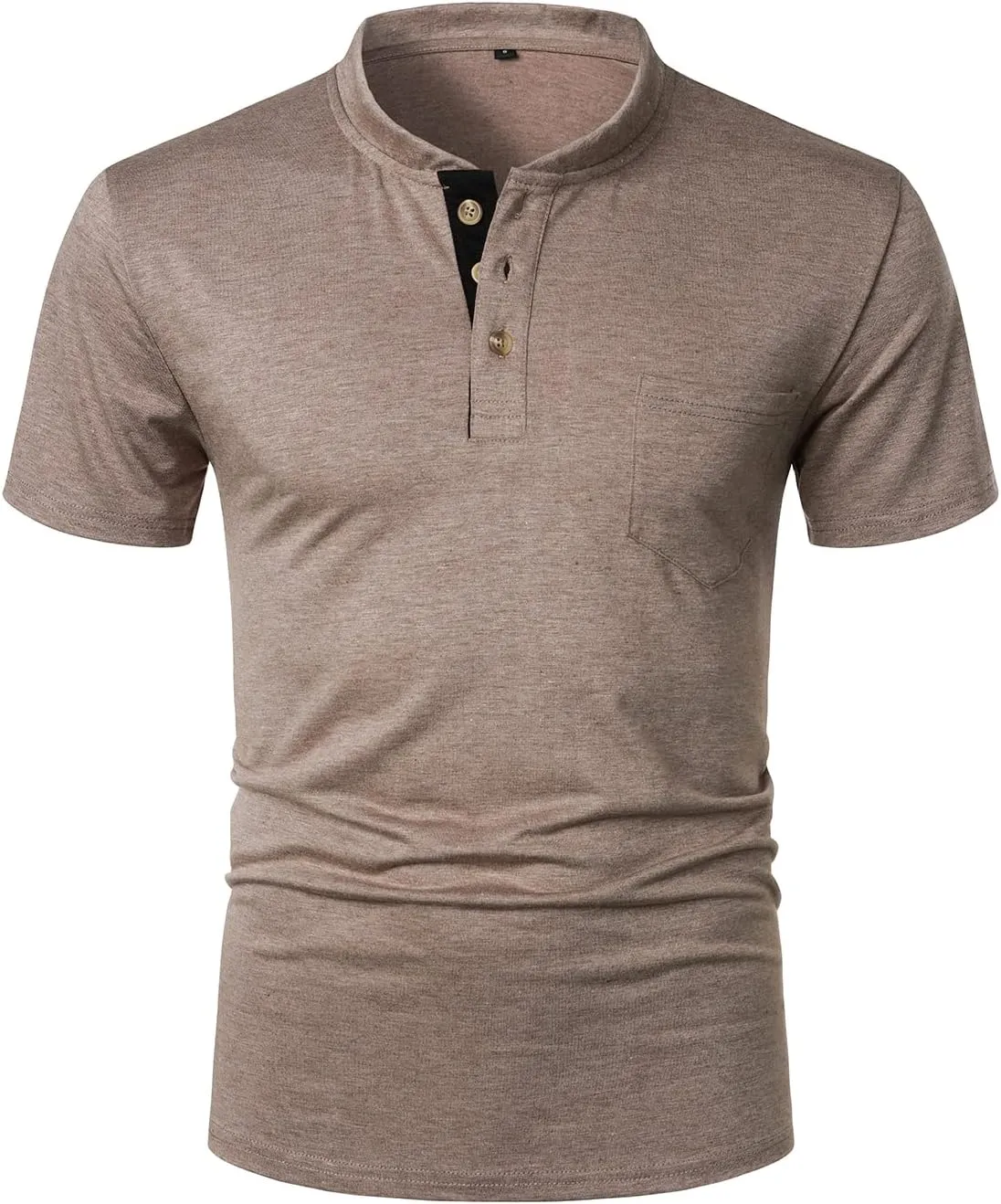 FANARCHER Mens Henley Short Sleeve T-Shirts Casual Tee Shirts Cotton Summer Tops