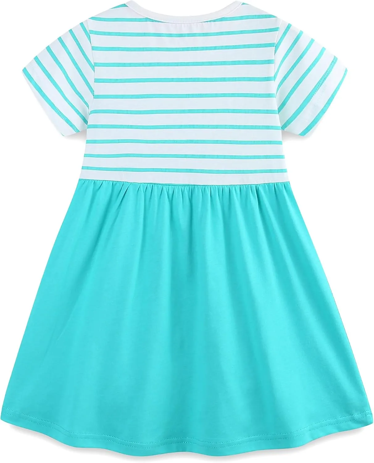 FreeLu Toddler Girls Cartoon Clothes Summer Casual Dress Embroidery Floral Dresses 2-8Y