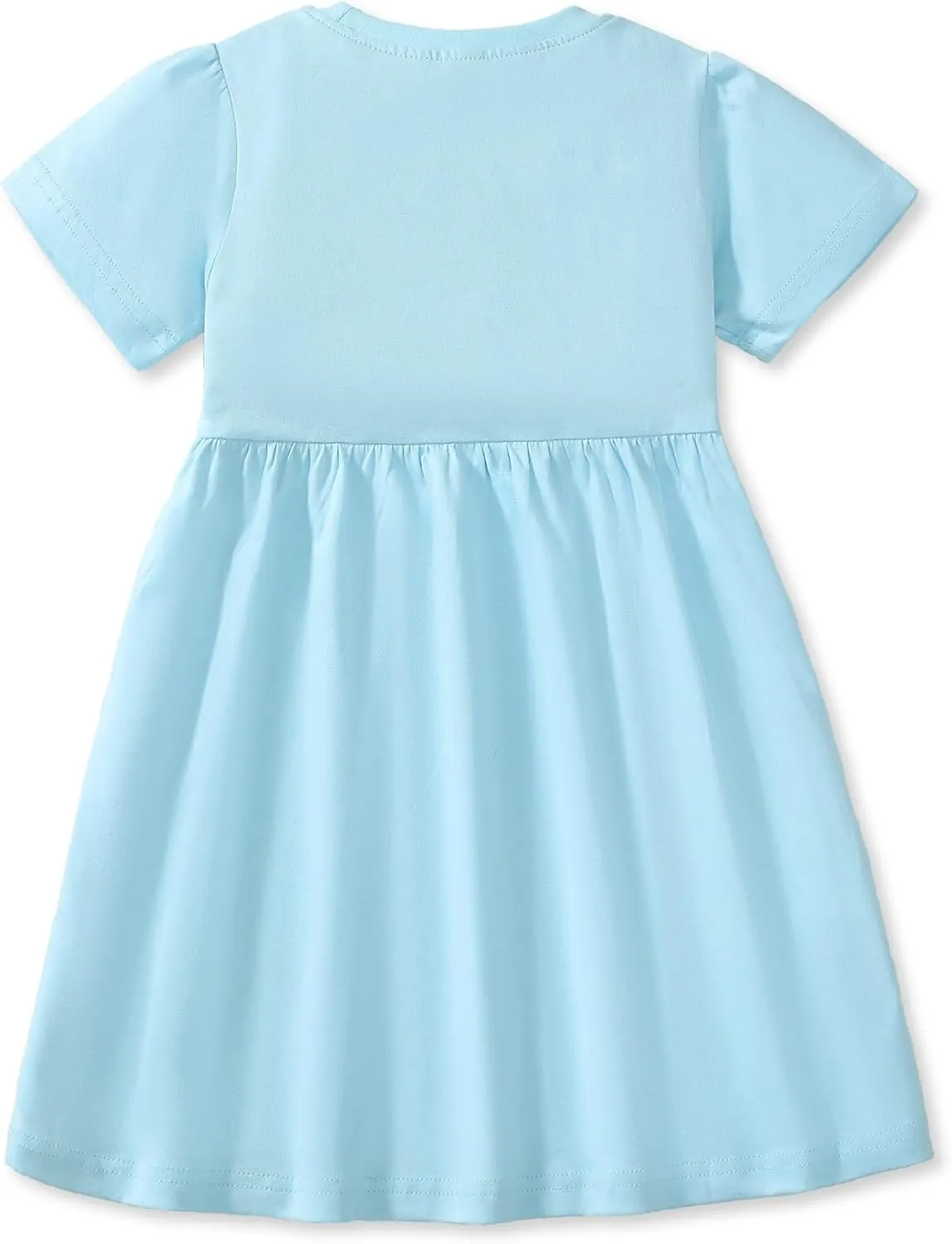 FreeLu Toddler Girls Cartoon Clothes Summer Casual Dress Embroidery Floral Dresses 2-8Y